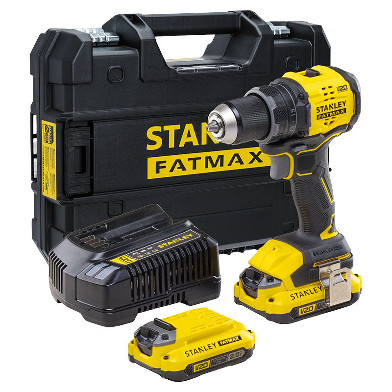 Taladro rotacional inalámbrico 1/2" 20 V Stanley.