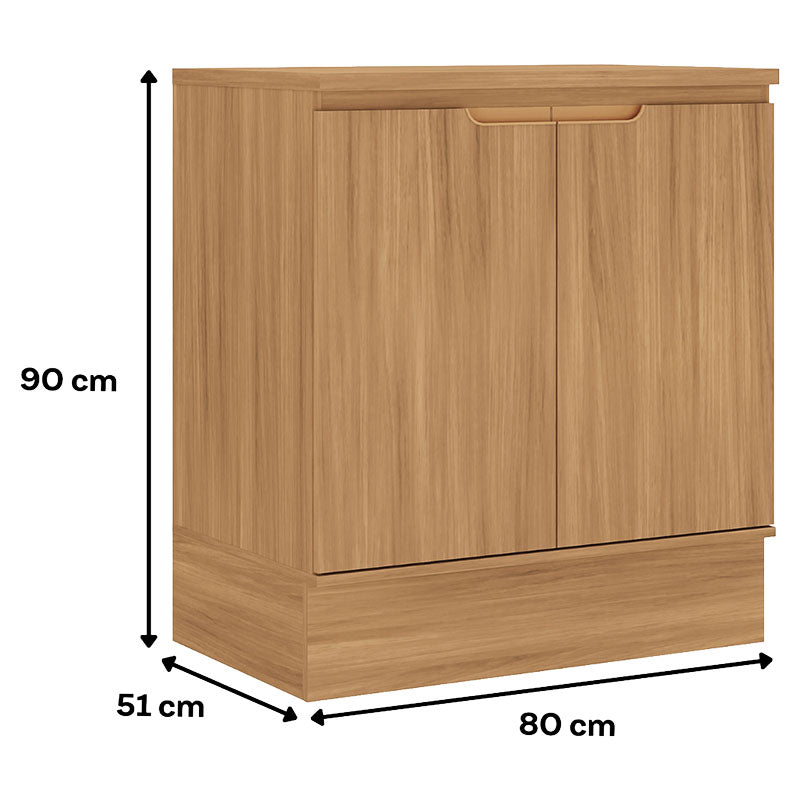Alma Cabinet 90 x 80 x 51 cm wood-grain cedar