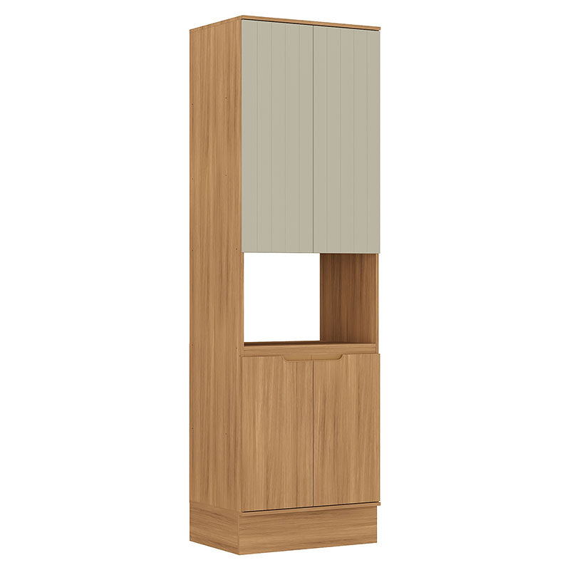 Alacena para microondas Alma 230 x 70 x 50 cm cedro y salvia amaderado