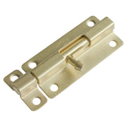 Brass-plated steel bolt 5.1 x 3.5 cm (2")