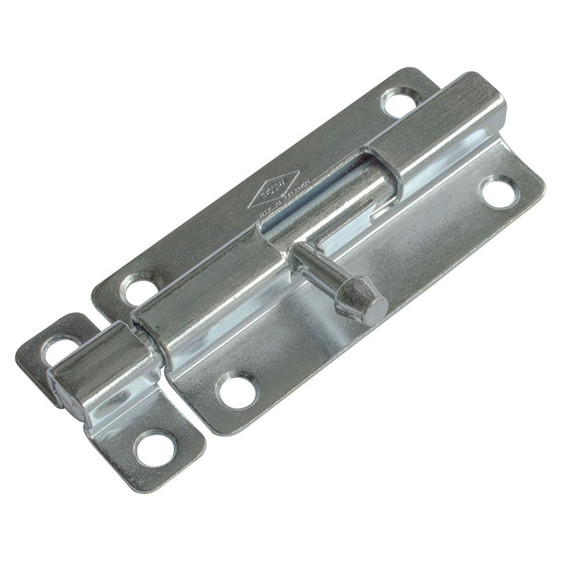 Zinc-plated steel barrel bolt 5.1 x 3.5 cm (2")