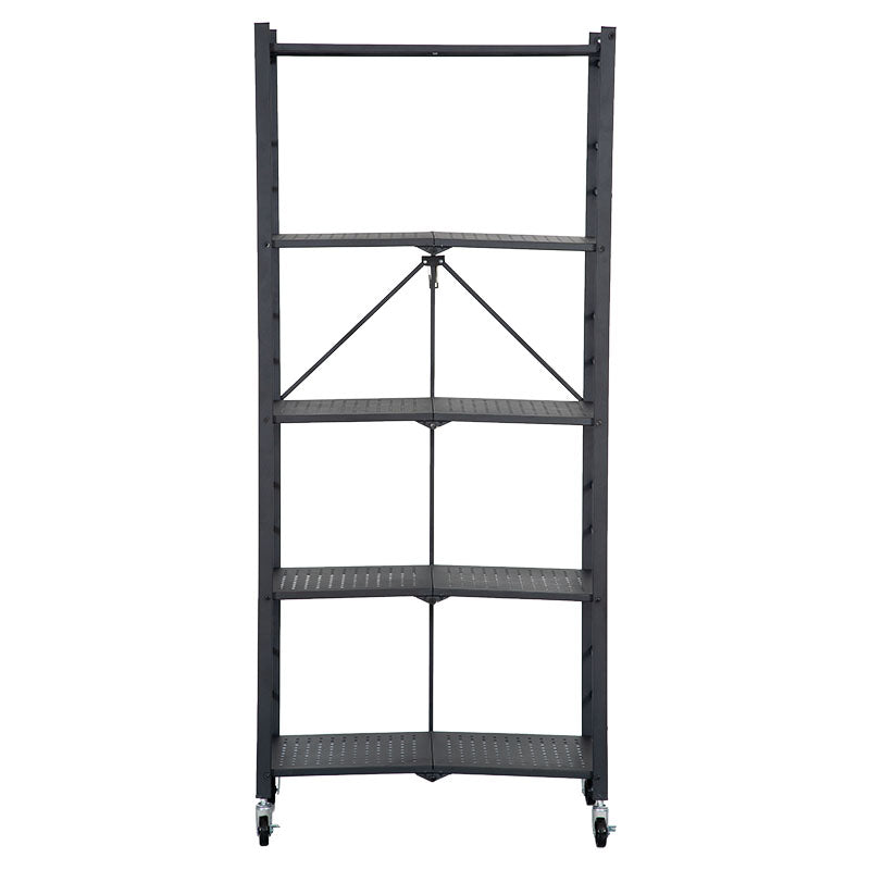 Estante de acero 5 niveles 71.5 x 36.5 x 164 cm 50 kg por nivel / con ruedas 20 kg por nivel negro