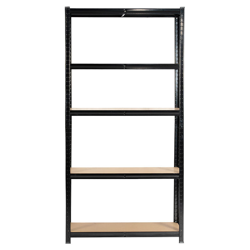Estante de acero uso pesado 5 niveles 90 x 40 x 180 cm 150 kg por nivel negro