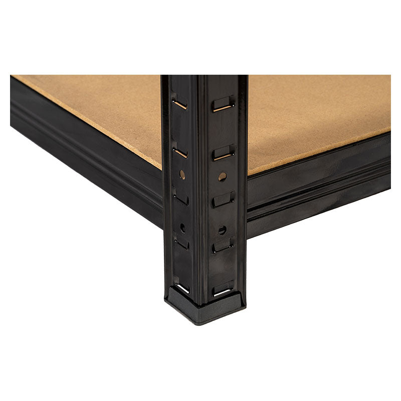 Heavy duty steel shelving unit 5 levels 90 x 40 x 180 cm 150 kg per level black