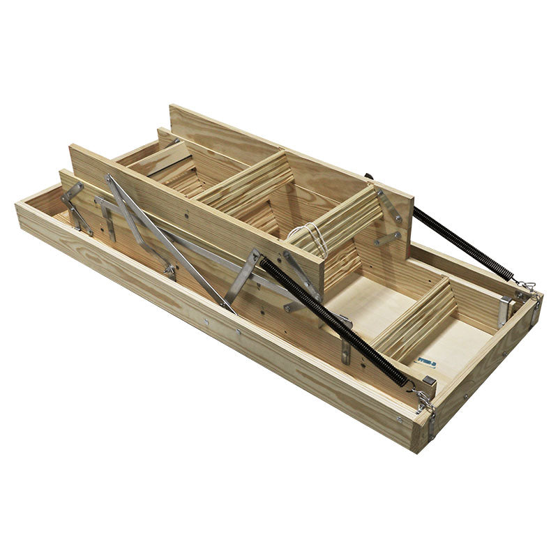 Escalera para ático plywood 13 peldaños 2,65 m soporta hasta 113 kg