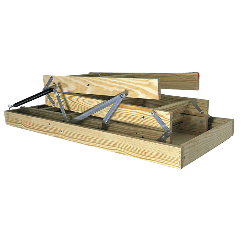 Escalera para ático plywood 13 peldaños 2,65 m soporta hasta 113 kg