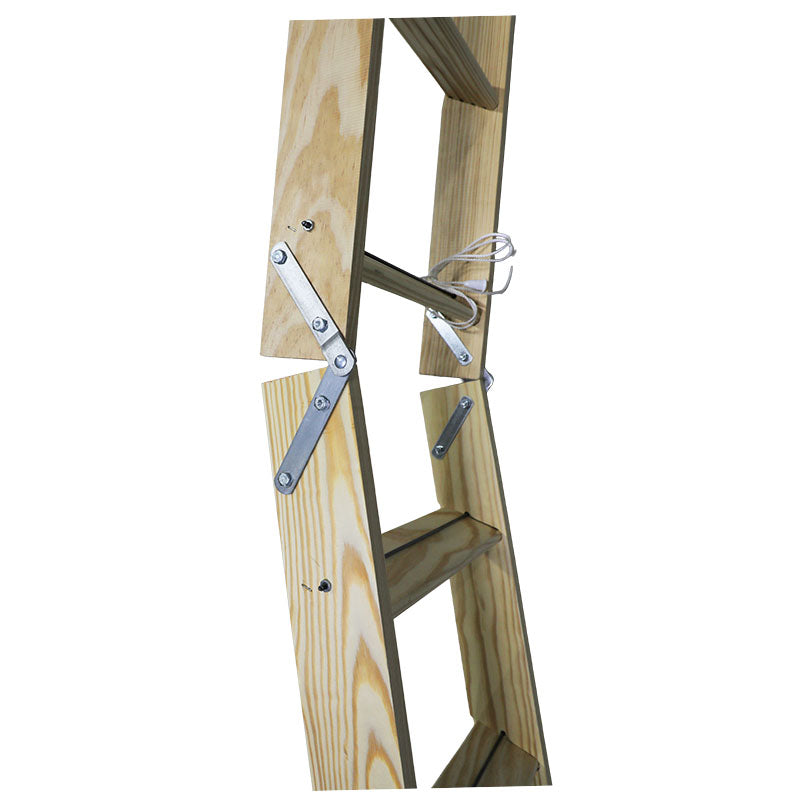 Escalera para ático plywood 13 peldaños 2,65 m soporta hasta 113 kg