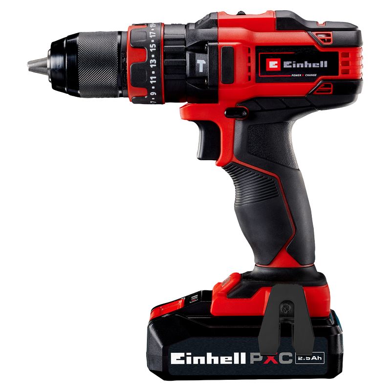 Einhell 18 V 1/2" Cordless Hammer Drill, includes one 2.5 Ah battery and charger
