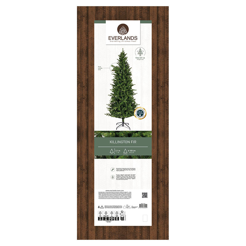 Slim Christmas tree 210 cm 1138 tips