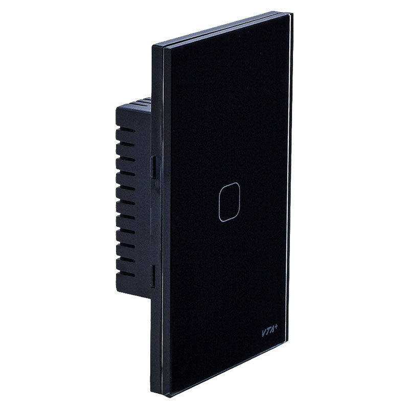 Smart single light switch 125 V black Wi-Fi VTA+