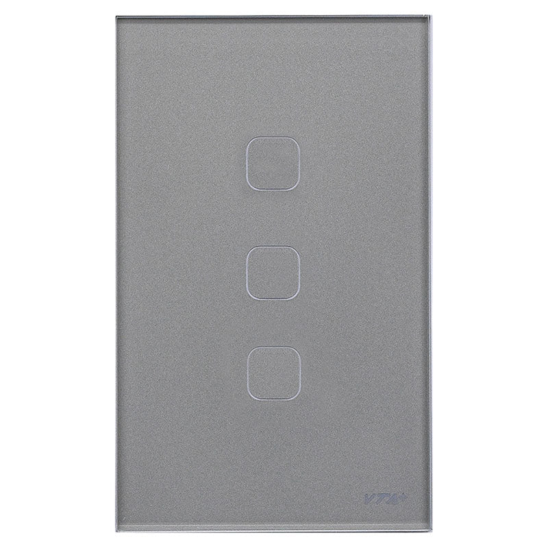 VTA+ Wi-Fi smart triple light switch 125 V gray