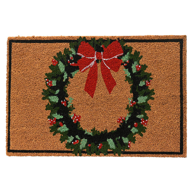 Tapete navideño fibra de coco 60 x 40 cm