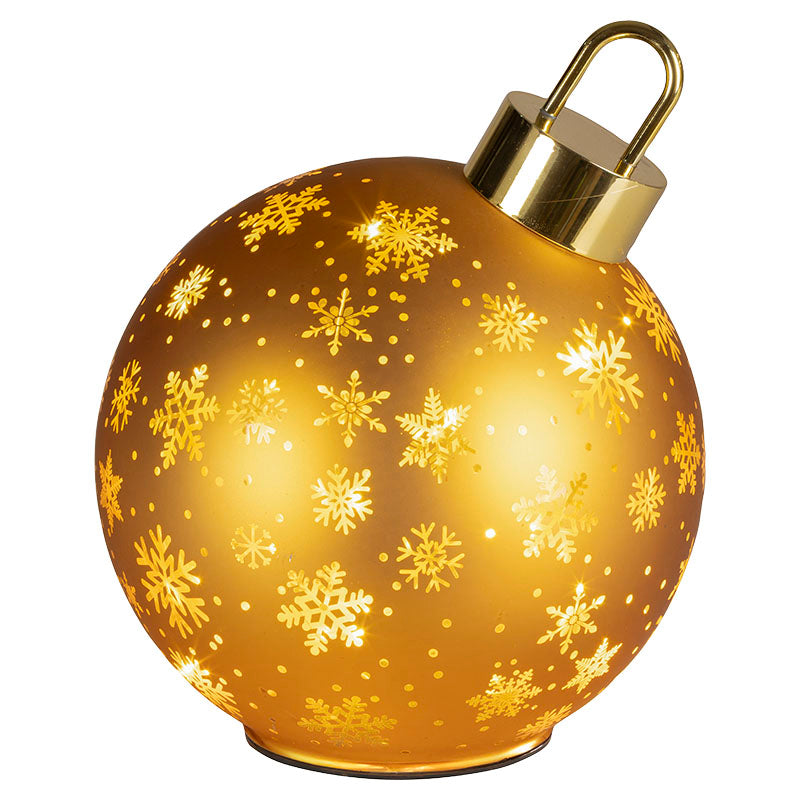 Esfera de vidrio giratoria dorado 23 cm