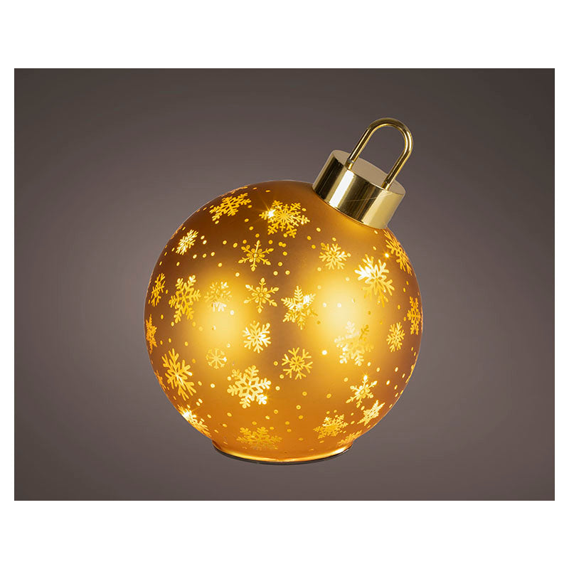 Esfera de vidrio giratoria dorado 23 cm