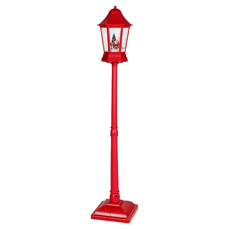 Farol navideño efecto nieve con luz LED blanco cálido 166 cm