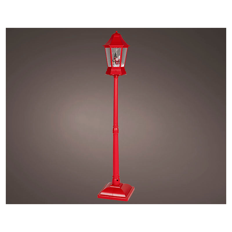 Farol navideño efecto nieve con luz LED blanco cálido 166 cm