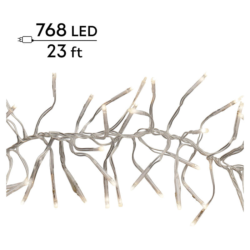 Serie de luces navideñas LED tipo cadena 80 luces 7 m blanco cálido