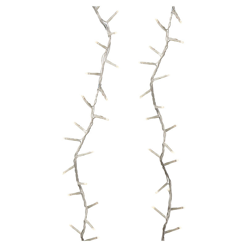 Serie de luces navideñas LED tipo guirnalda 240 luces 11 m blanco cálido
