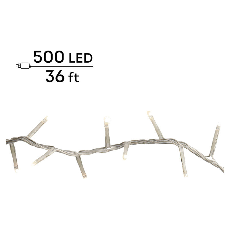 Serie de luces navideñas LED tipo guirnalda 240 luces 11 m blanco cálido
