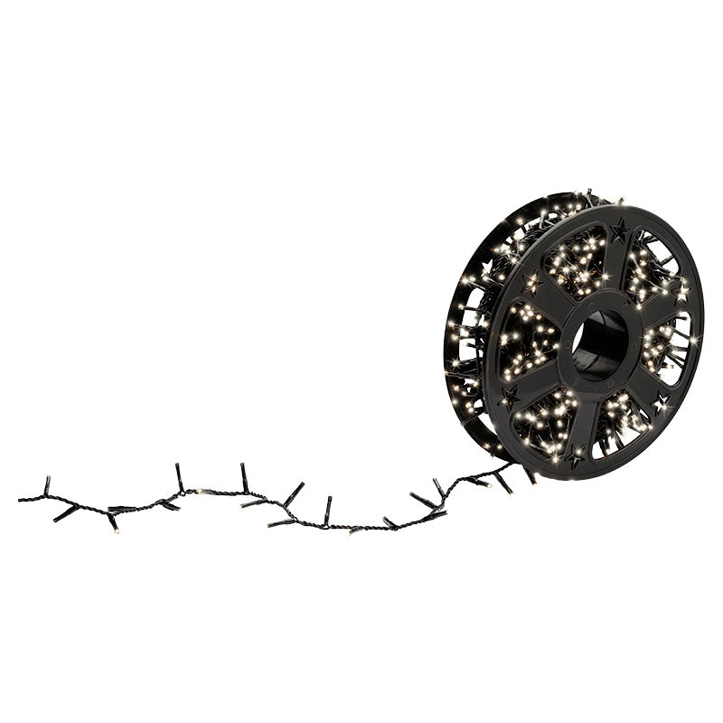 Serie de luces navideñas LED tipo guirnalda 400 luces 24 m blanco cálido