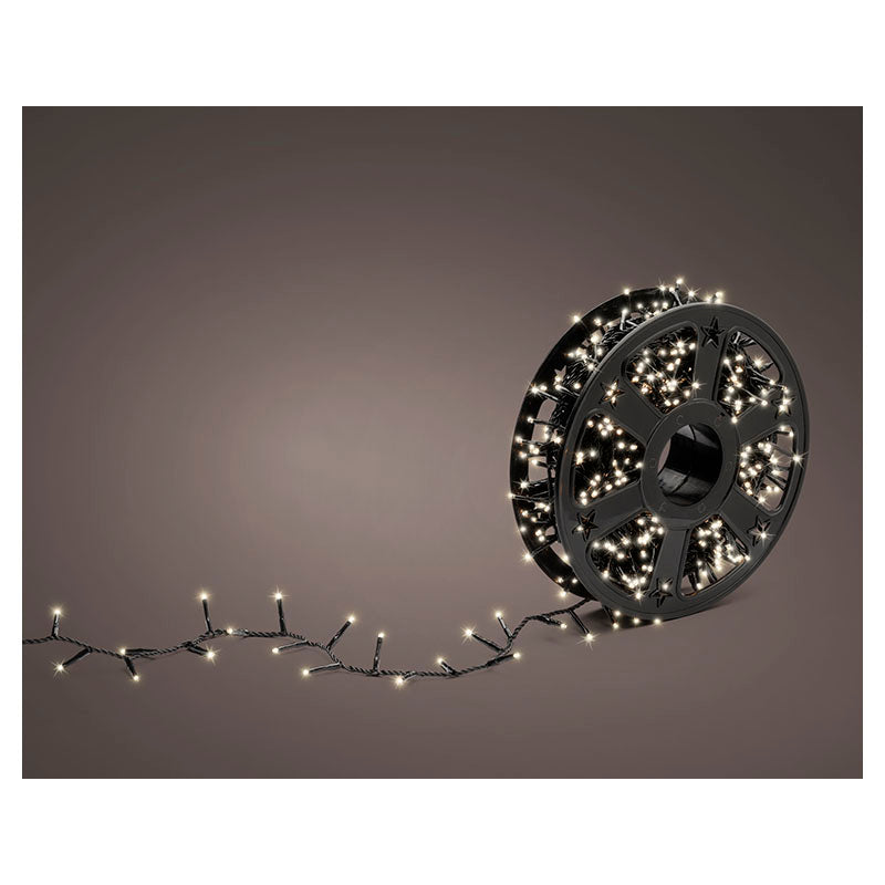 Serie de luces navideñas LED tipo guirnalda 400 luces 24 m blanco cálido