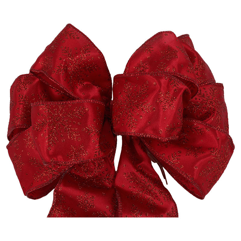 Lazo navideño traslucido poliéster rojo 25 x 8 x 36 cm