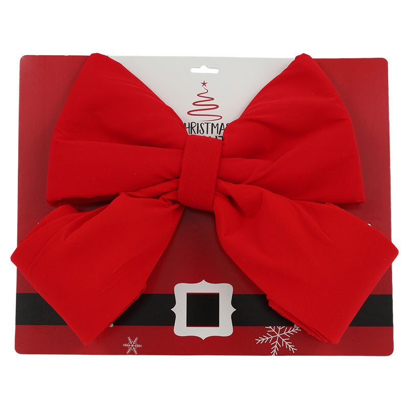 Lazo navideño terciopelo poliéster rojo 45 x 15 x 48 cm