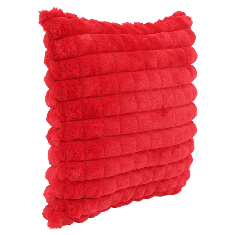 Cojín decorativo con cuadros rojo 45 x 45 cm