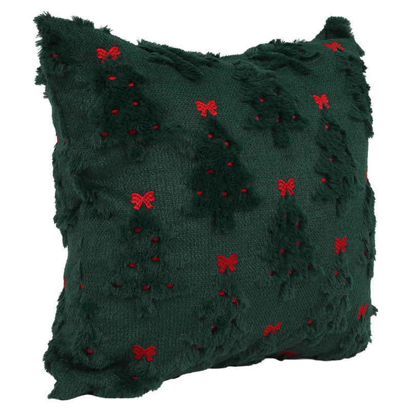 Cojín decorativo árbol navideño verde 45 x 45 cm
