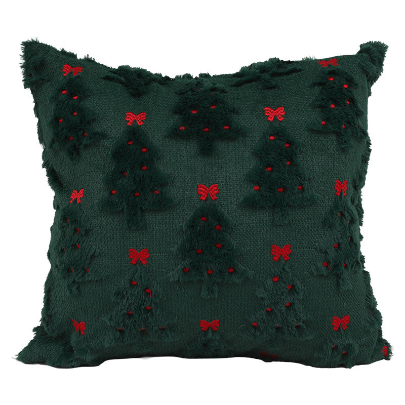 Cojín decorativo árbol navideño verde 45 x 45 cm