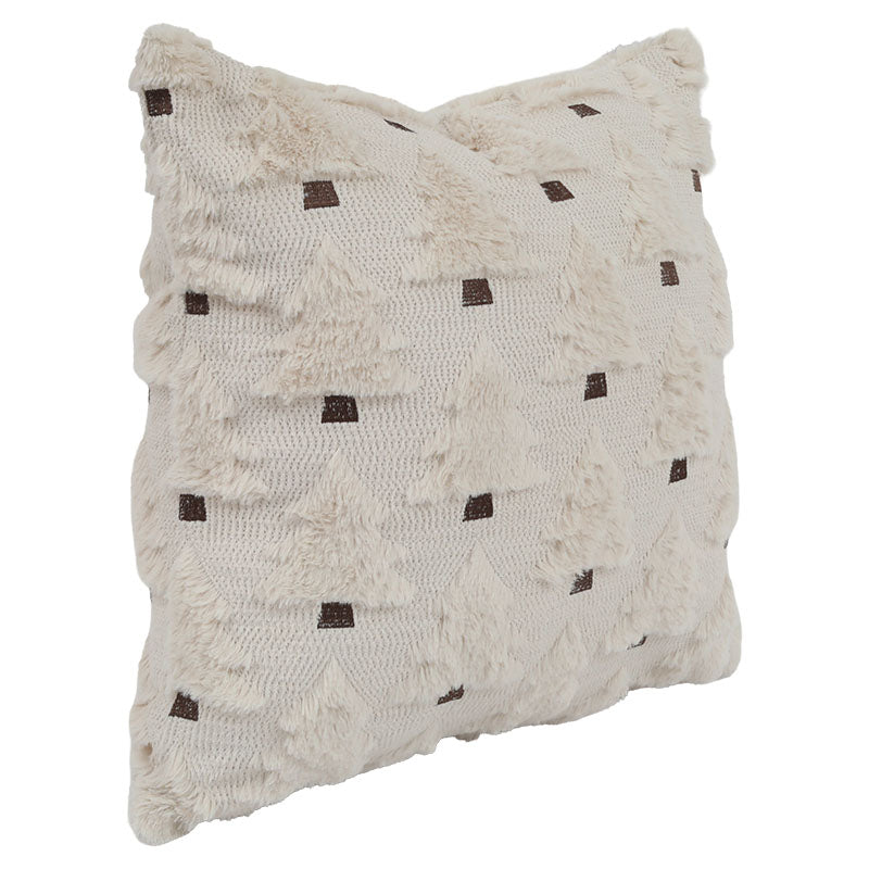Cojín decorativo árbol navideño beige 45 x 45 cm