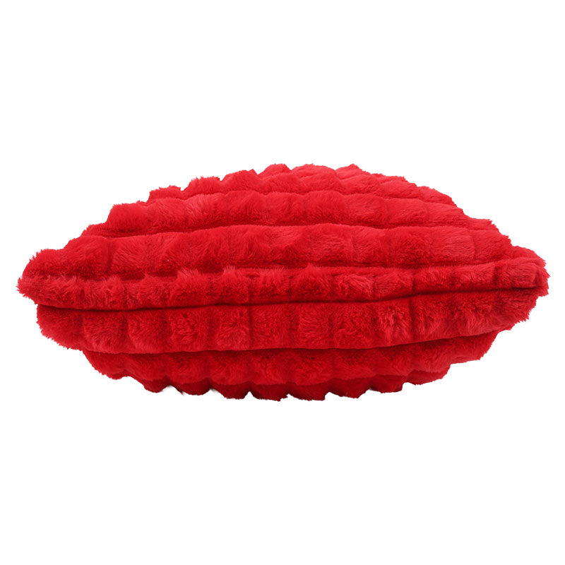 Cojín decorativo con cuadros rojo 61 x 61 cm