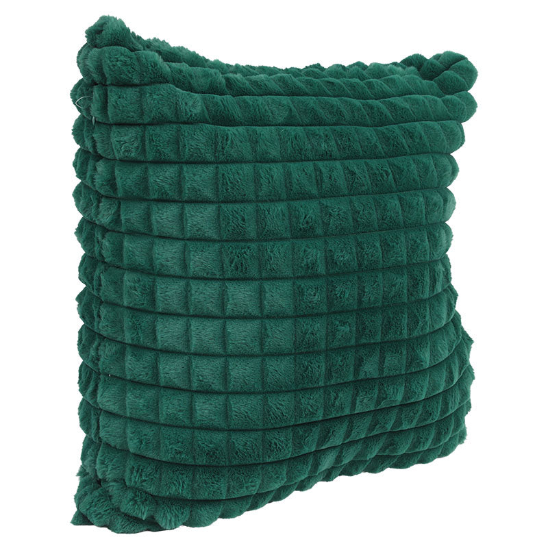 Cojín decorativo con cuadros verde 61 x 61 cm