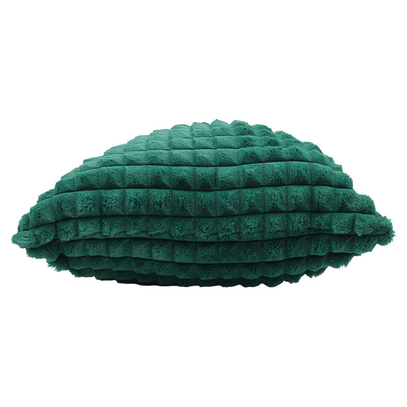 Cojín decorativo con cuadros verde 61 x 61 cm