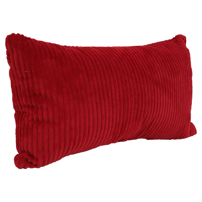 Cojín decorativo con líneas rojo 61 x 33 cm