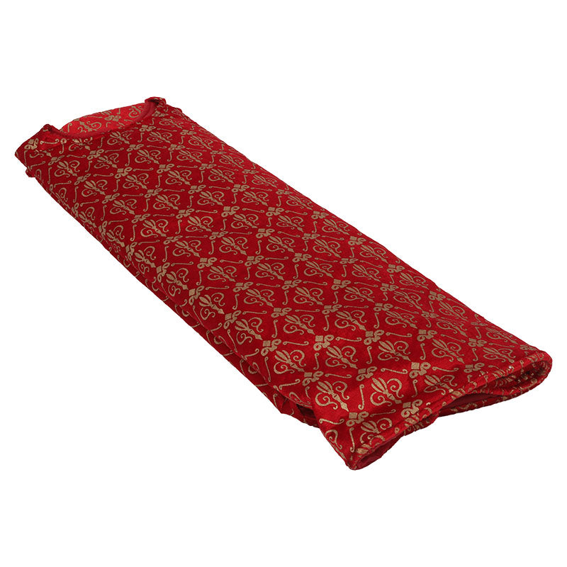 Falda para árbol circular poliéster roja 122 cm