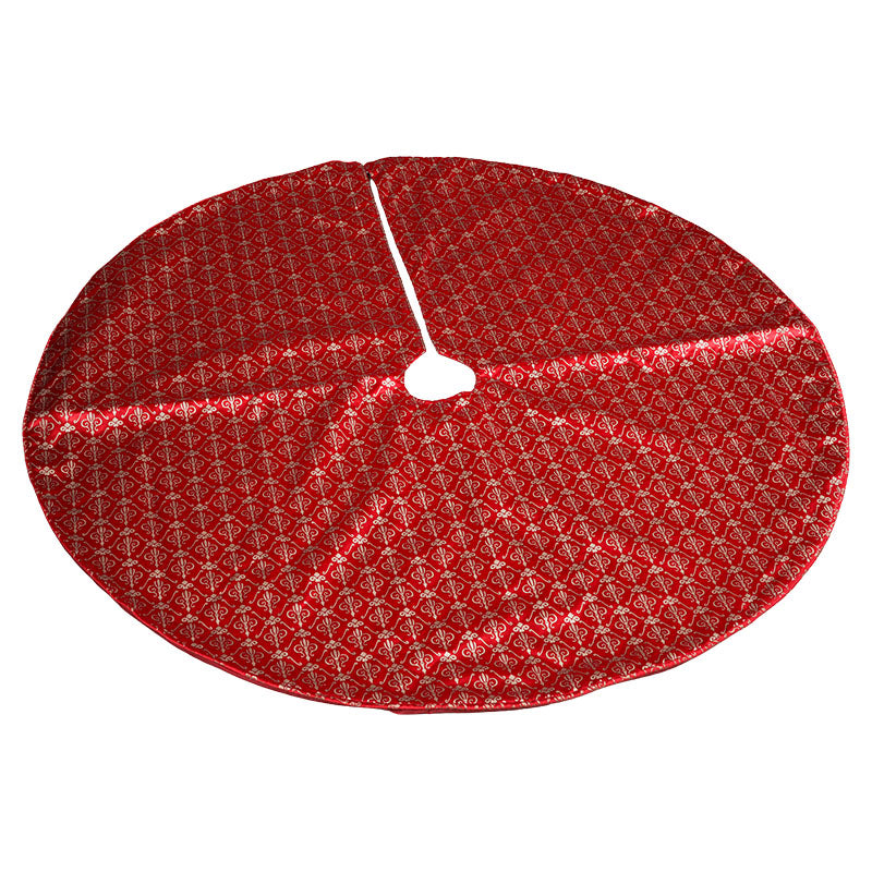 Falda para árbol circular poliéster roja 122 cm