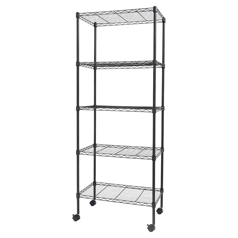 Estantería acero 5 niveles 60 x 35 x 154 cm 40 kg negro