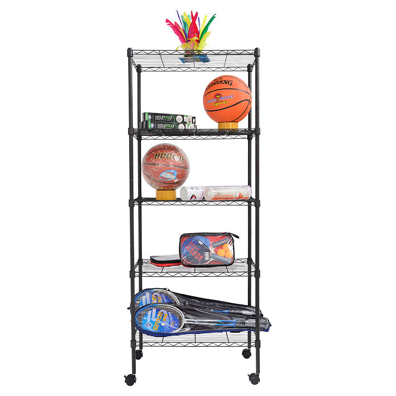 Estantería acero 5 niveles 60 x 35 x 154 cm 40 kg negro
