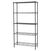 5-tier steel shelving unit 90 x 35 x 180 cm 40 kg black