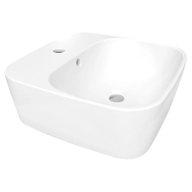 Santorini white square vessel sink 14 x 40 x 40 cm