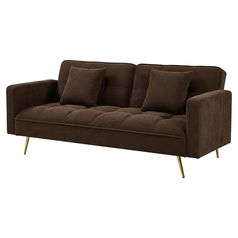 Sofá cama poliéster 3 plazas café 80 x 88 x 188 cm