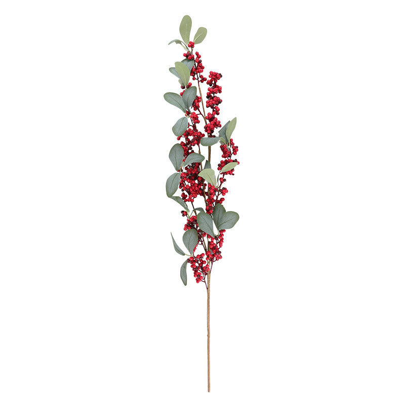 Follaje navideño rama vallas rojas 76,2 x 20 cm
