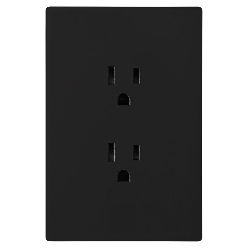 Toma doble americano 15 A 125 V empotrado negro Eagle Altiva completo