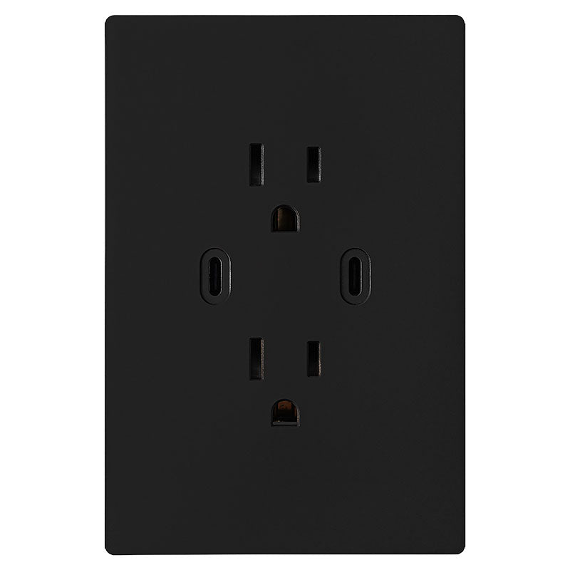 Tomacorriente con USB-C negro Eagle Altiva 125 V Toma: 16 A / USB-C: 3,1 A