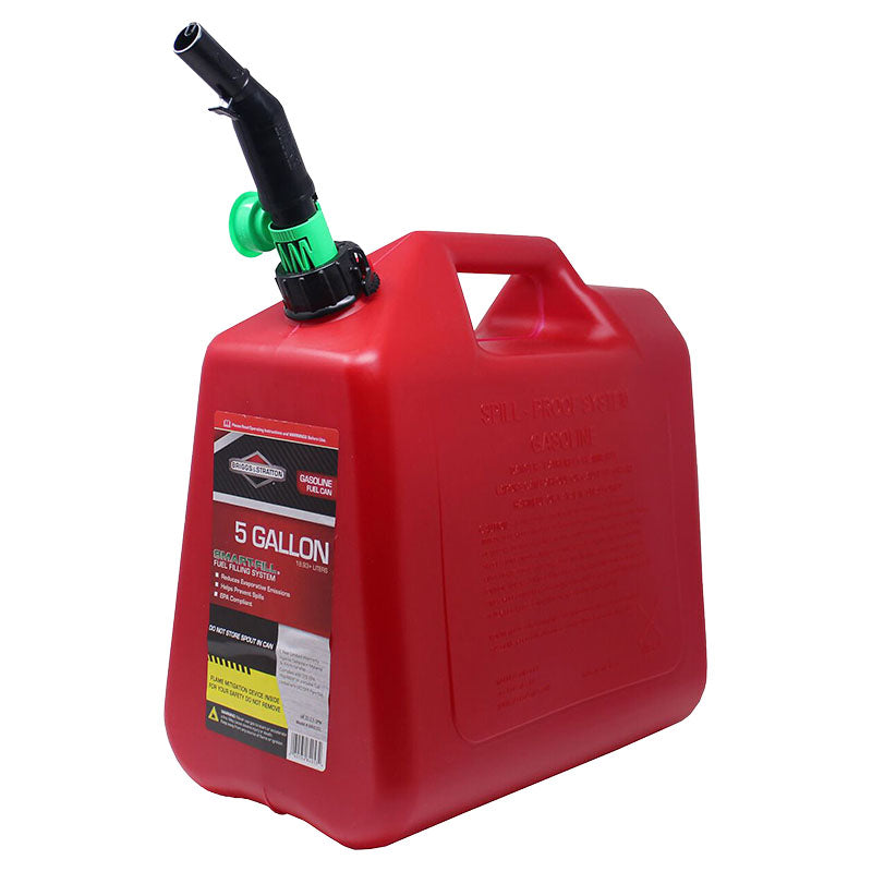 5-gallon red diesel can with Briggs & Stratton smart-fill nozzle