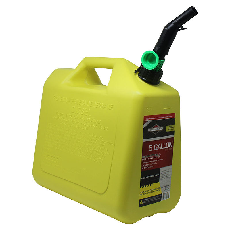 Bidón para diesel 5 gal amarillo con boquilla smart fill Briggs & Stratton