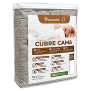 Cubrecama Wamsutta individual poliéster gris liso