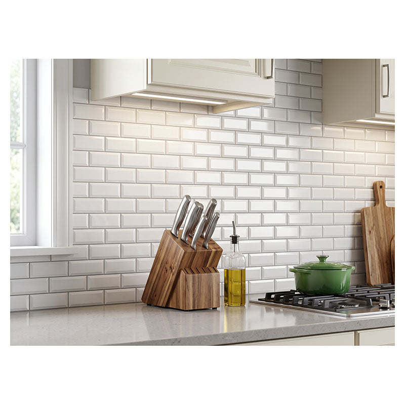 21 x 7 cm White Subway ceramic tile 0.93 m2