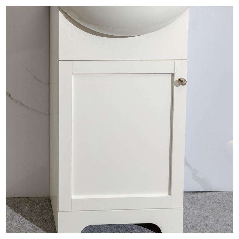 Mueble de baño Basic MDF 40 x 40 x 86 cm Nogal incluye lavamanos de cerámica y desagüe